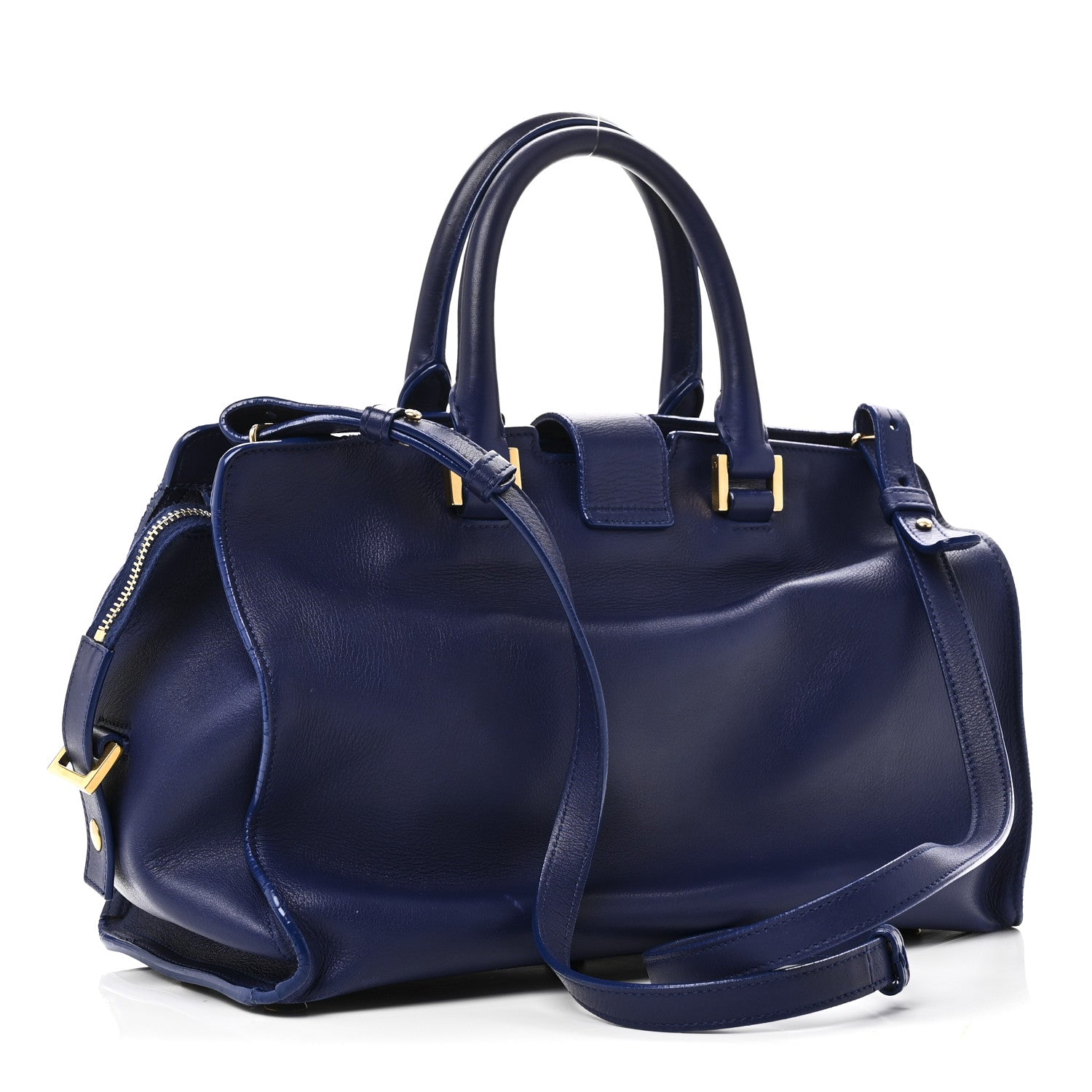 Saint Laurent Calfskin Small Classic Y Cabas Royal Blue 3 of 9