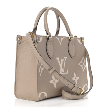 Louis Vuitton Empreinte Monogram Giant Onthego PM Tourterelle Creme 3 of 9