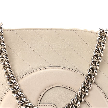 Gucci Sakai Be Green Calfskin Diagonal Stitched Small Blondie Tote Mystic White 7 of 9