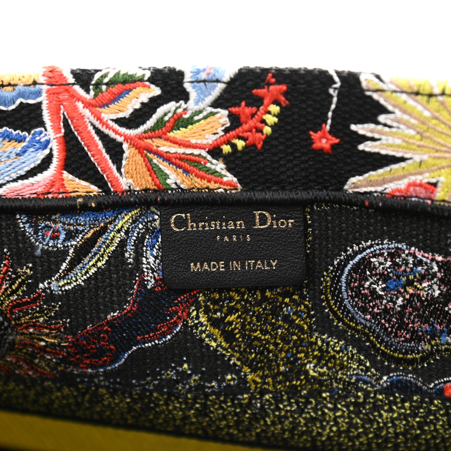 Canvas Zodiac Fantastico Embroidered Medium Book Tote Black Multicolor