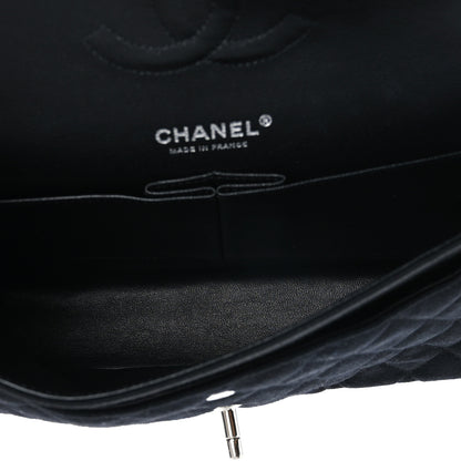 Chanel Jersey Quilted Medium Double Flap Black 5 of 9