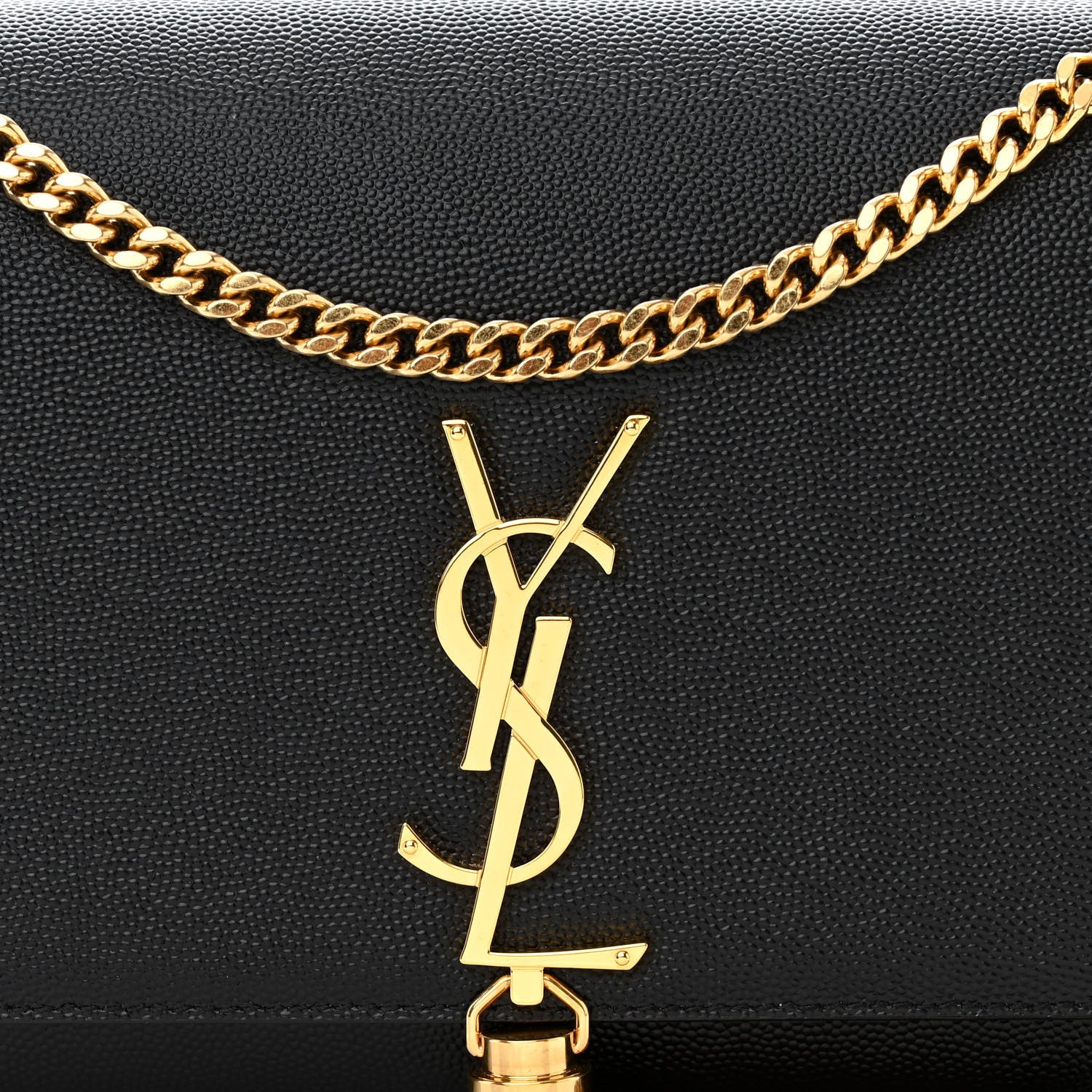 Saint Laurent Grain De Poudre Medium Classic Monogram Kate Tassel Satchel Black 8 of 11