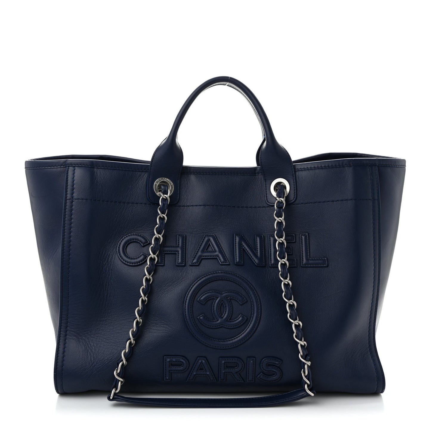 Calfskin Medium Deauville Navy