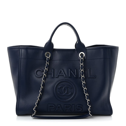 Chanel Calfskin Medium Deauville Navy 1 of 12