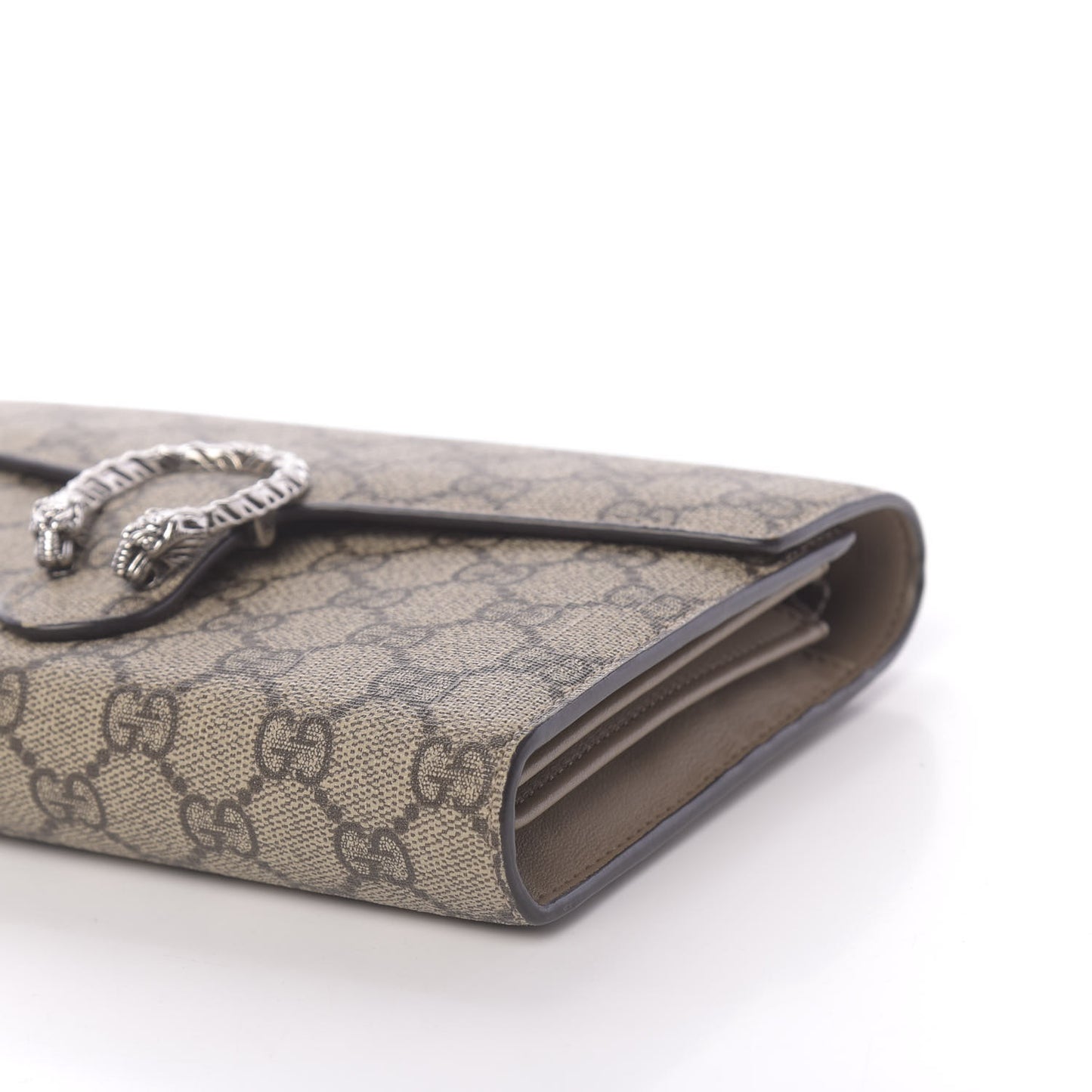 GG Supreme Monogram Mini Dionysus Chain Wallet Beige Taupe