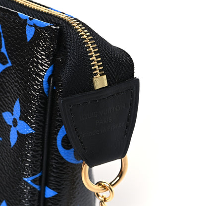 Louis Vuitton Colored Monogram Mini Pochette Accessories Blue Black 7 of 9
