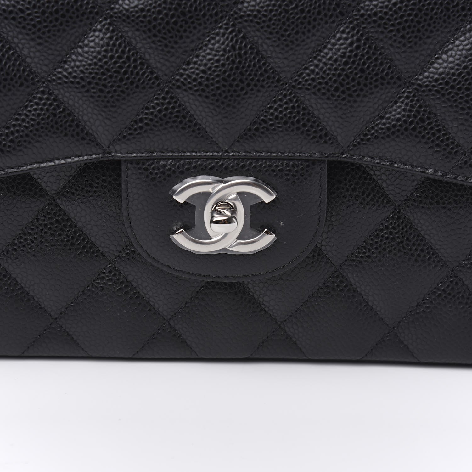 Chanel Caviar Quilted Jumbo Double Flap Black 9 of 10
