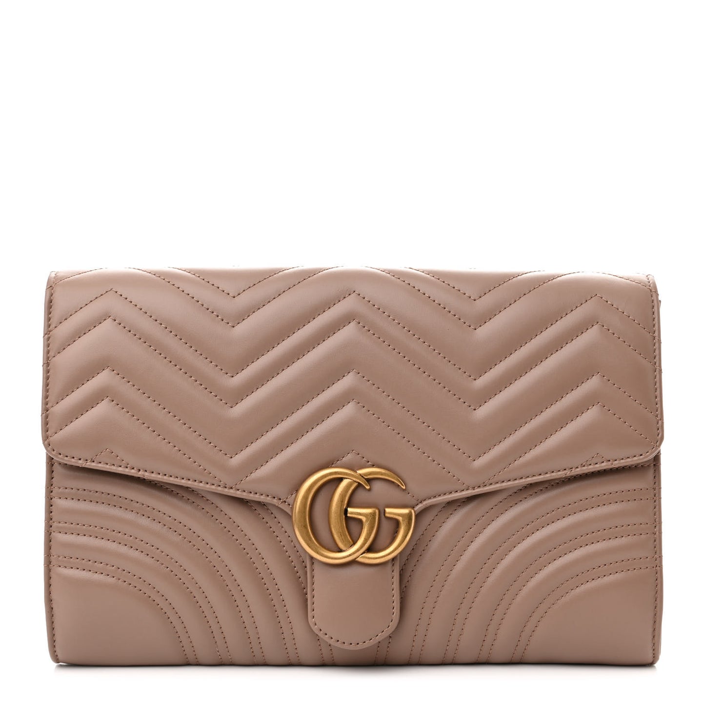 Calfskin Matelasse GG Marmont Clutch Porcelain Rose