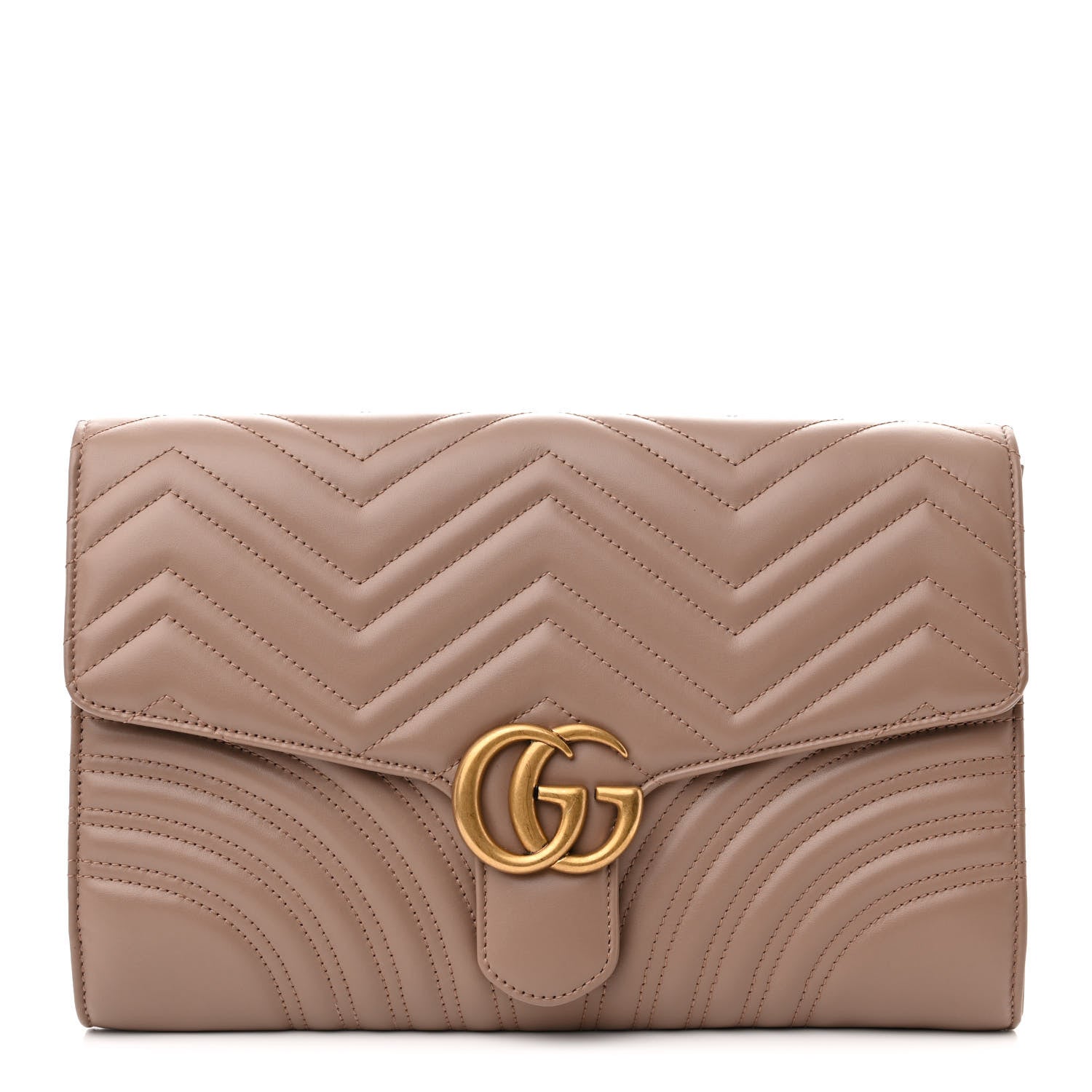 Gucci Calfskin Matelasse GG Marmont Clutch Porcelain Rose 1 of 9