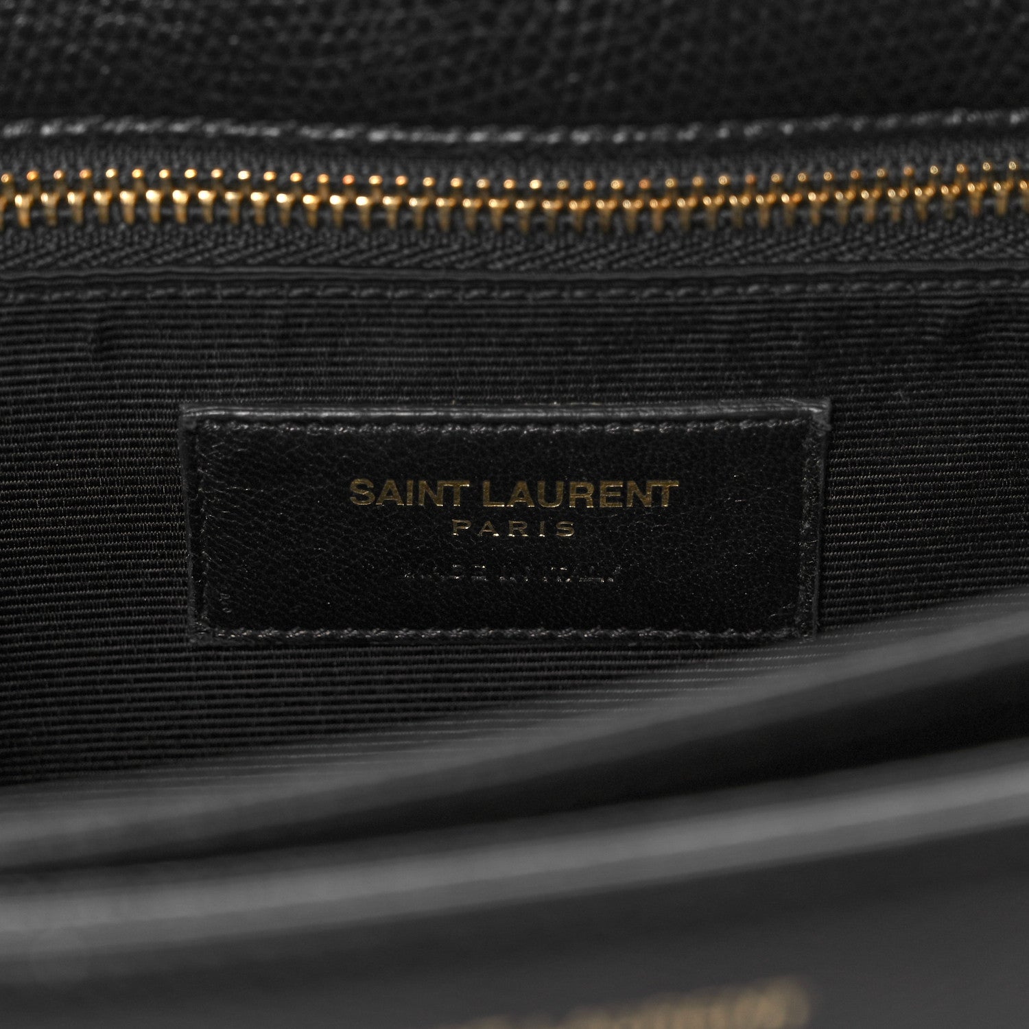Saint Laurent Textured Calfskin Medium Classic Monogram Universite Bag Black 6 of 12