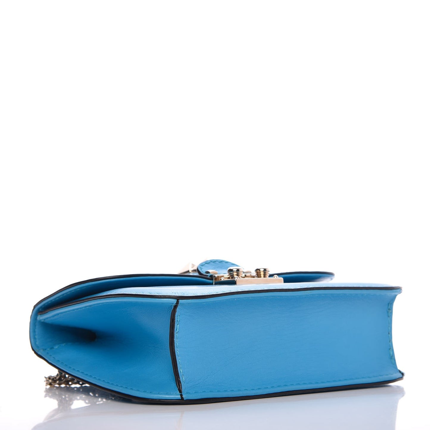 Vitello Small Glam Lock Rockstud Flap Parrot