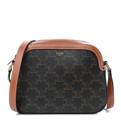 Celine Triomphe Canvas Small Camera Bag Tan 1 of 10