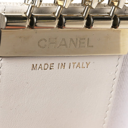 Chanel Caviar Quilted Classic 4 Key Holder Wallet White 7 of 10