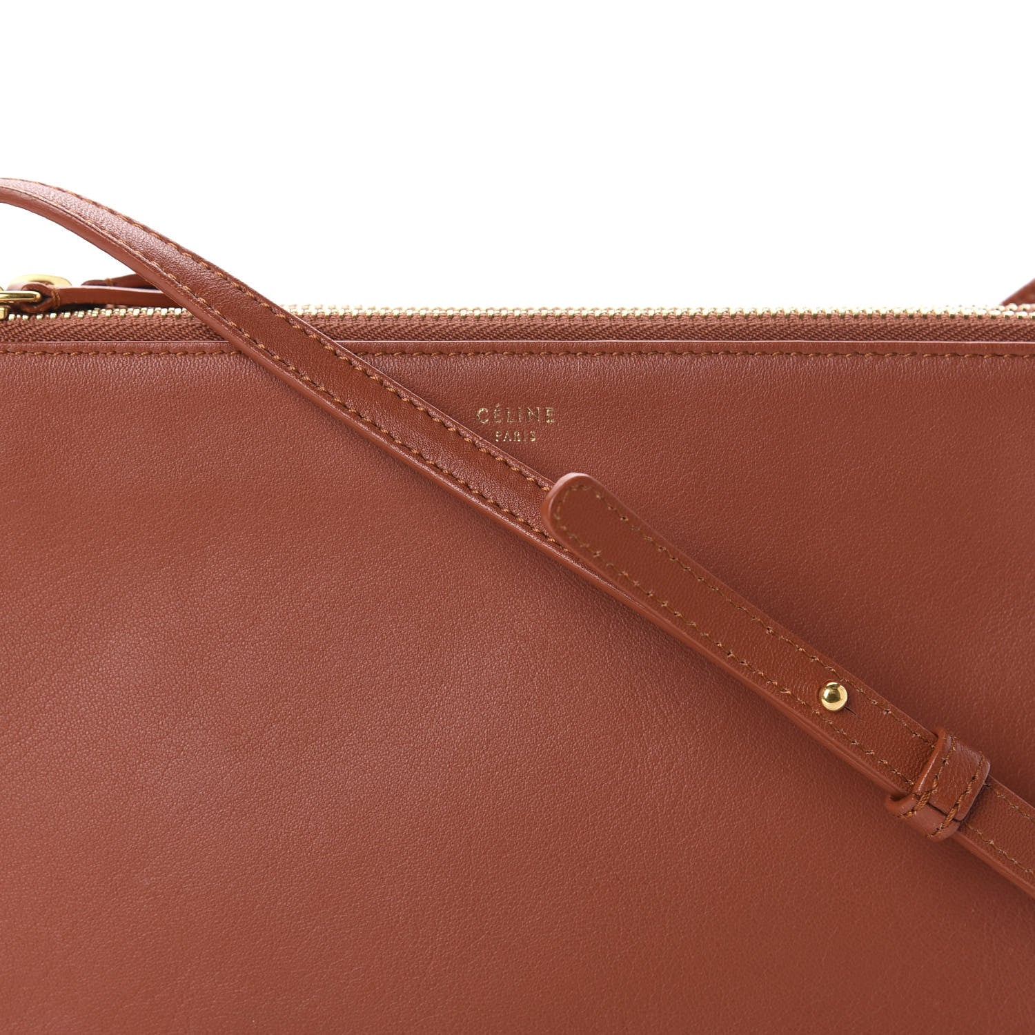 Celine Lambskin Small Trio Crossbody Bag Tan 10 of 10