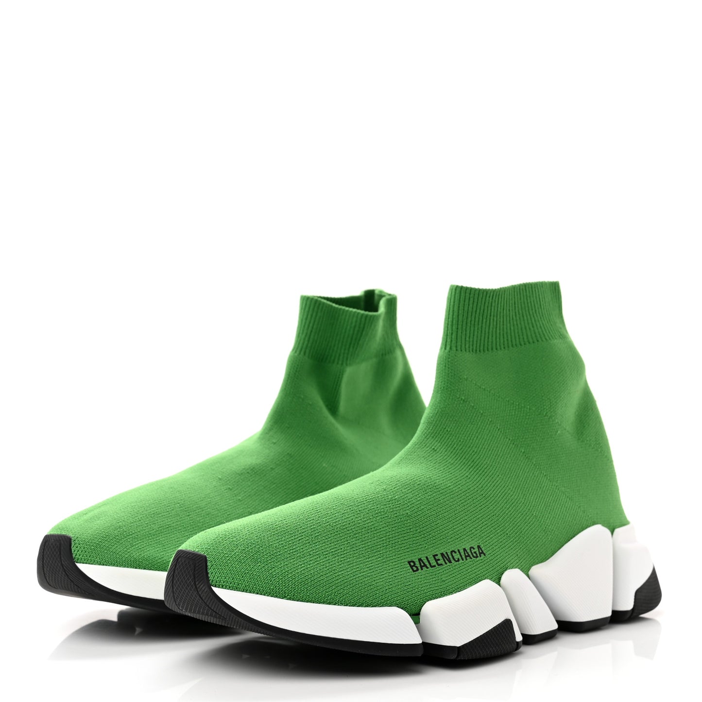 Technical 3D Recycled Knit Bi-Color Sole Mens Speed 2.0 Sneakers 42 Green