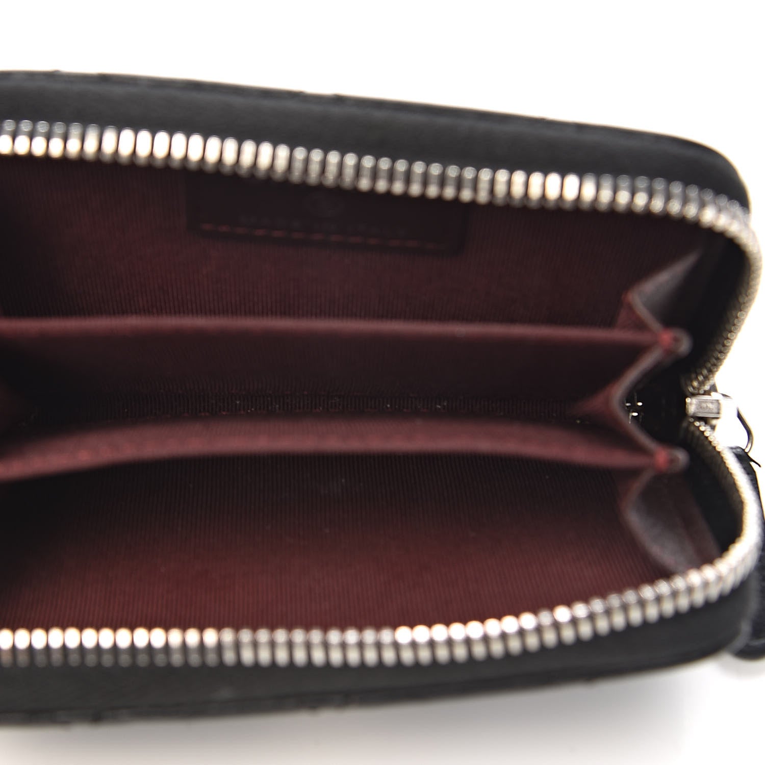 Chanel Lambskin Quilted Zip Coin Purse Black 5 of 9