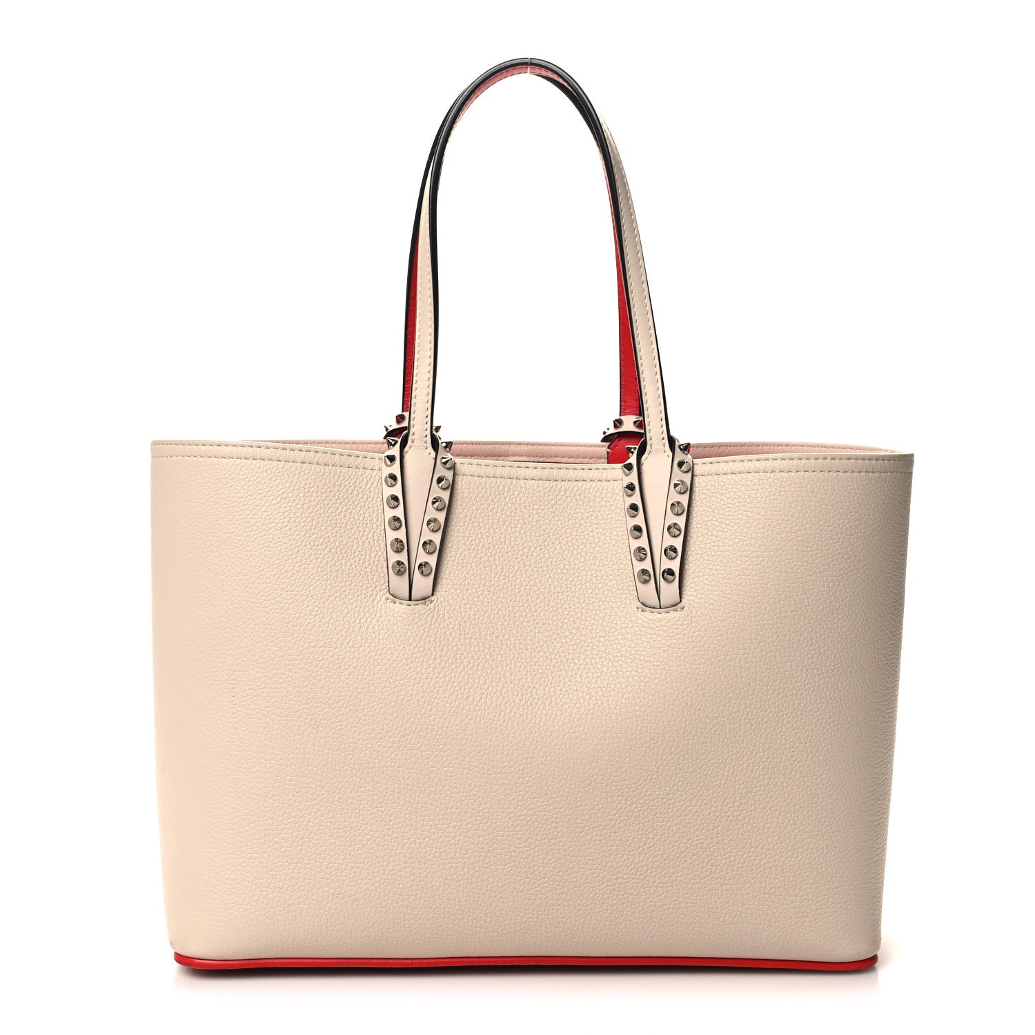 Christian Louboutin Calfskin Spikes Small East West Cabata Tote in Ballerina Ballerina 1 of 10
