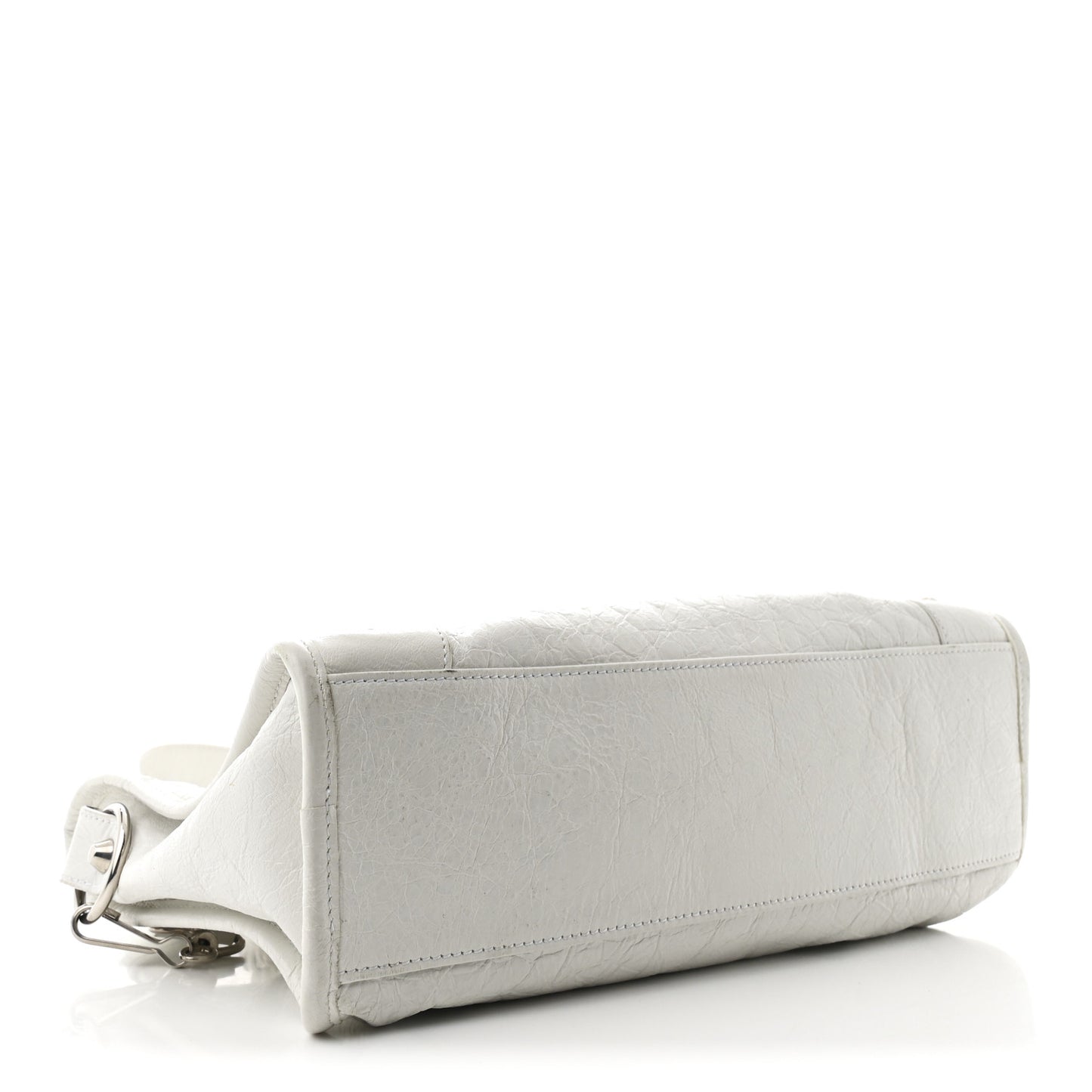 Agneau Arena Silver Hardware Small Le City Optic White
