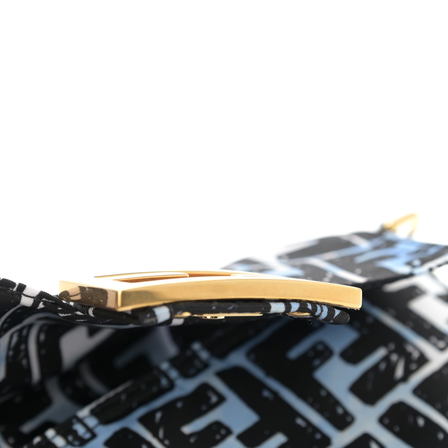 Fendi X JOSHUA VIDES Nylon FF Cloudy Mini Belt Baguette Bag White Celeste Black 11 of 13
