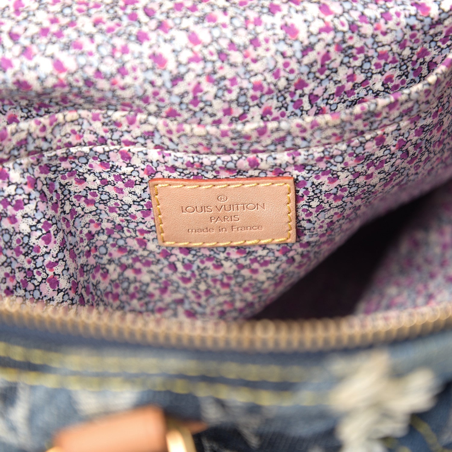 Louis Vuitton Denim Patchwork Speedy 30 Blue 5 of 8