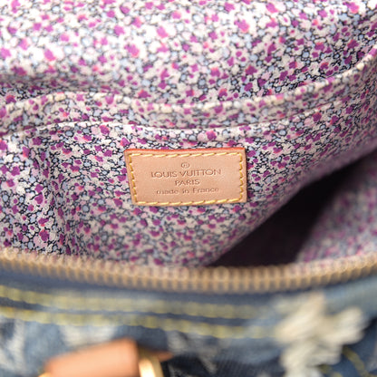 Louis Vuitton Denim Patchwork Speedy 30 Blue 5 of 8