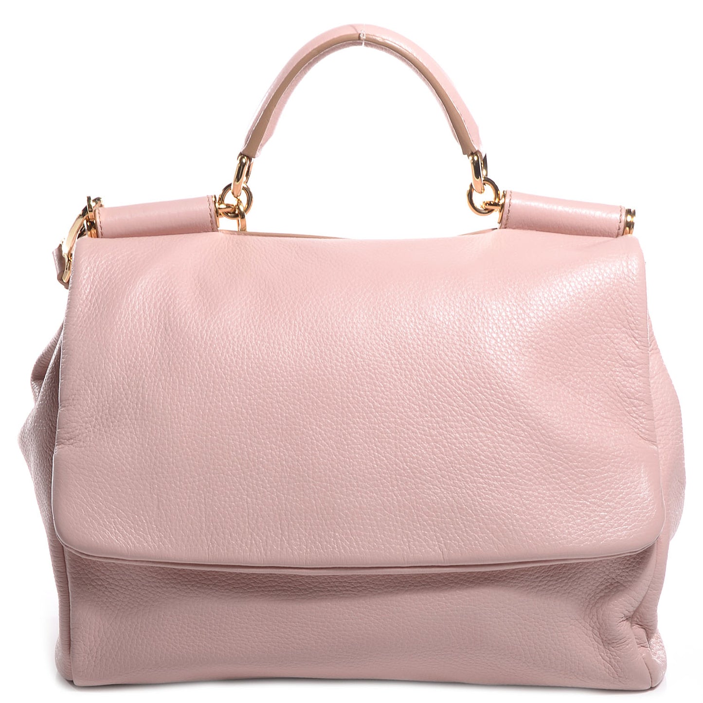 Grained Deerskin Medium Miss Sicily Satchel Pink