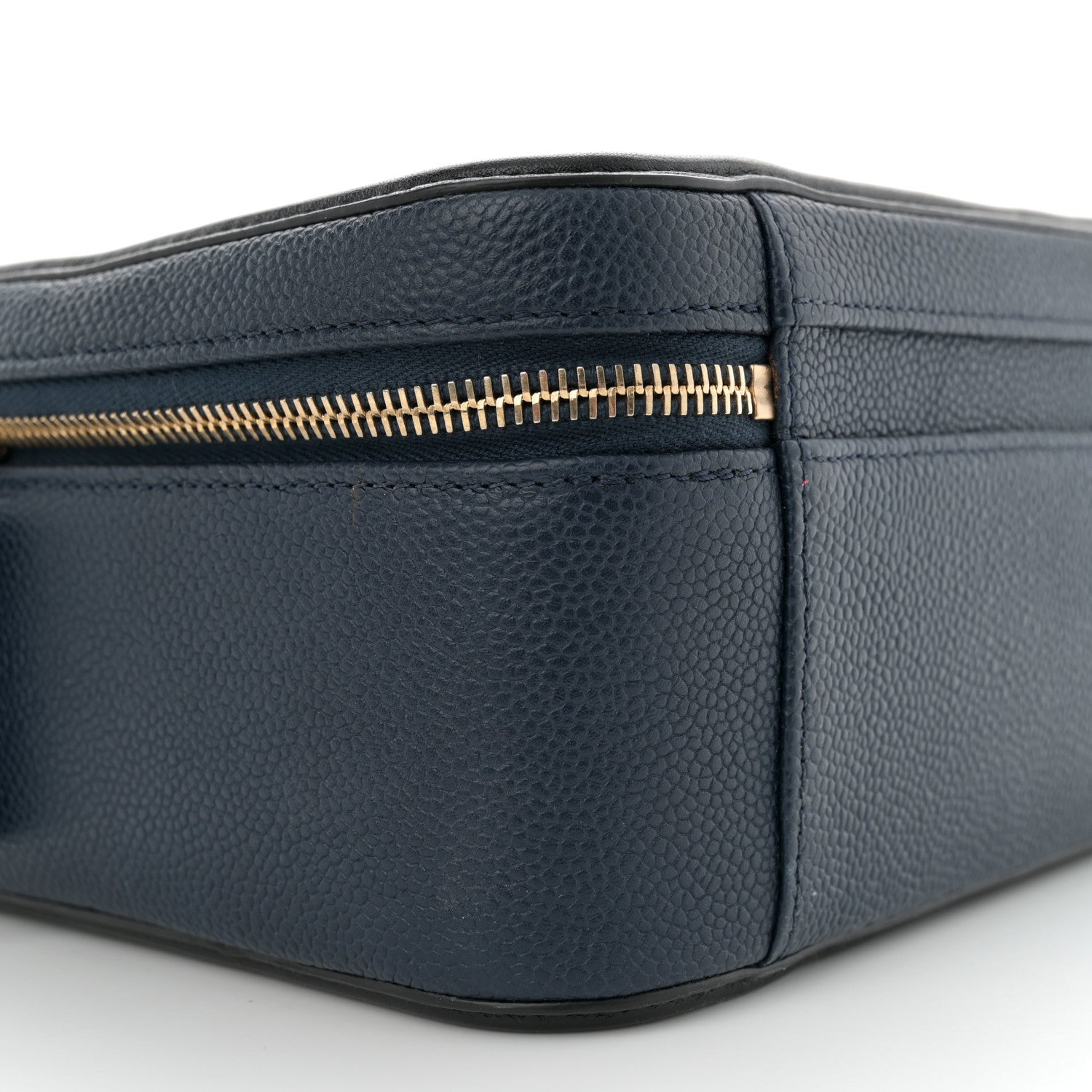 Chanel Caviar Quilted Large CC Filigree Vanity Case Navy Black 10 of 11