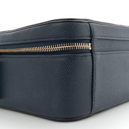 Chanel Caviar Quilted Large CC Filigree Vanity Case Navy Black 10 of 11