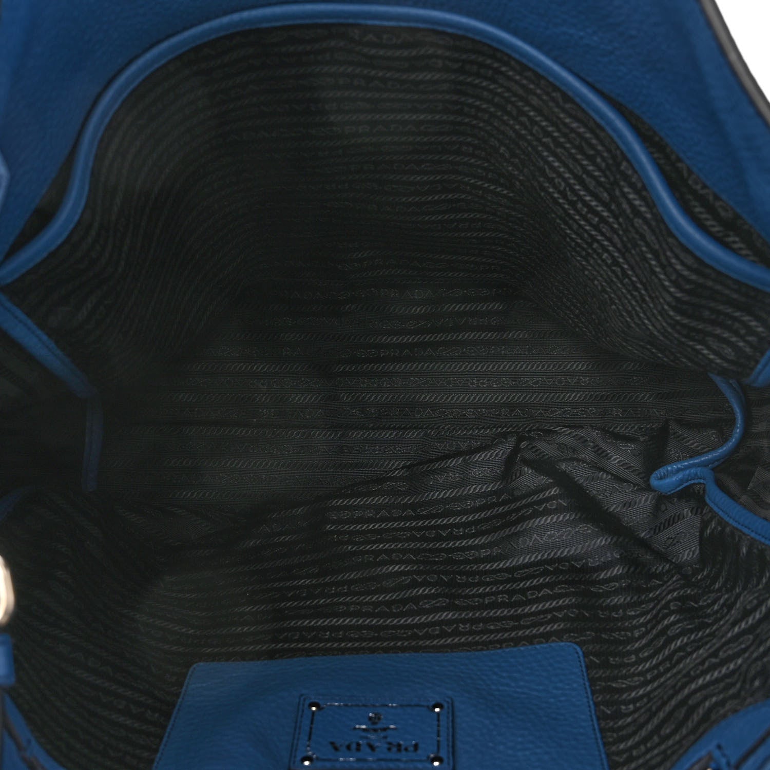 Prada Vitello Daino Shopping Tote Cobalto 4 of 8