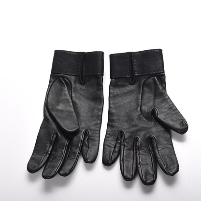 Hermes Lambskin Collier De Chien Gloves Black 8 3 of 6