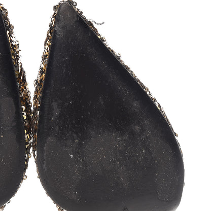 Saint Laurent Sequin Paris 80 Pumps 39 Gold Silver 10 of 16