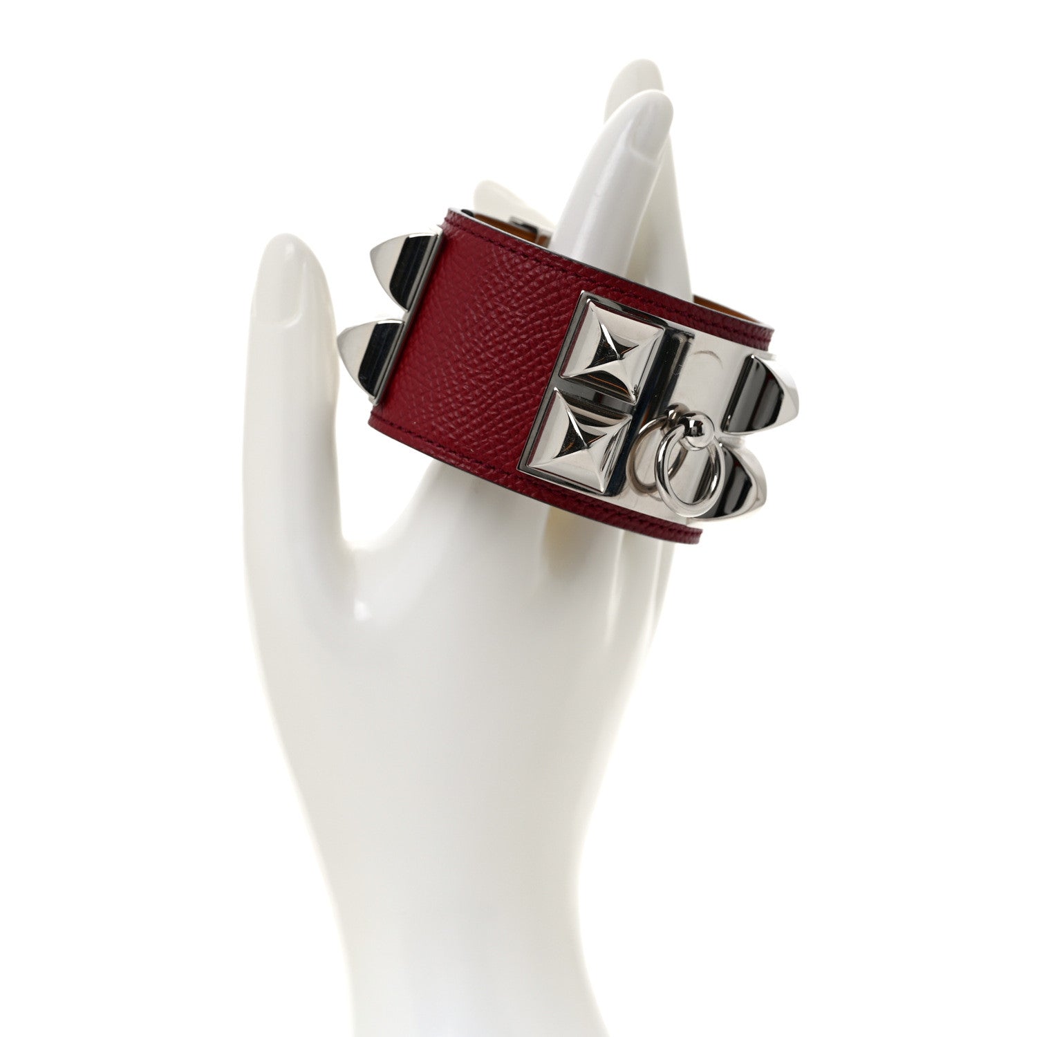 Hermes Epsom Collier de Chien CDC Bracelet S Rouge H 2 of 5