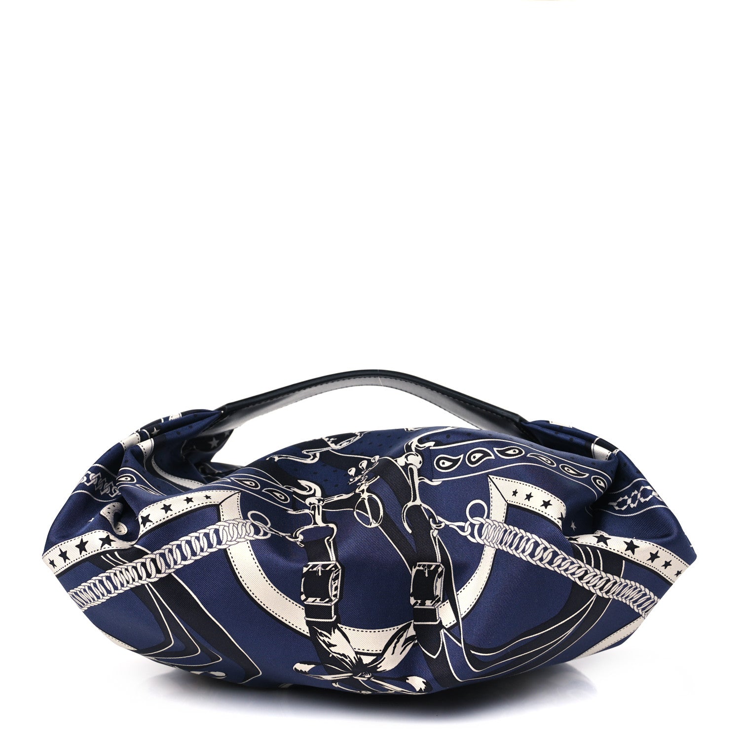 Hermes Silk Balusoie Bag Bleu Indigo Black 1 of 10