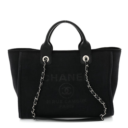 Chanel Mixed Fibers Small Deauville Tote Black 1 of 15