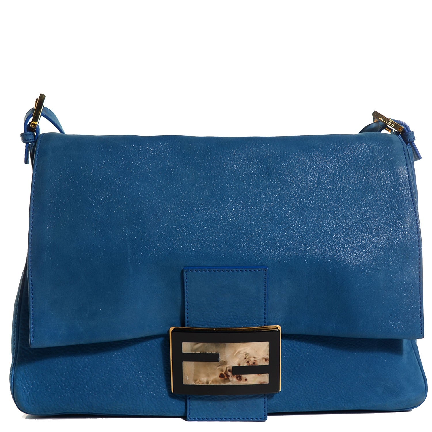 Fendi Vitello Savana Big Forever Mama Baguette Carta Zucchero Tartaruga Natural 1 of 11