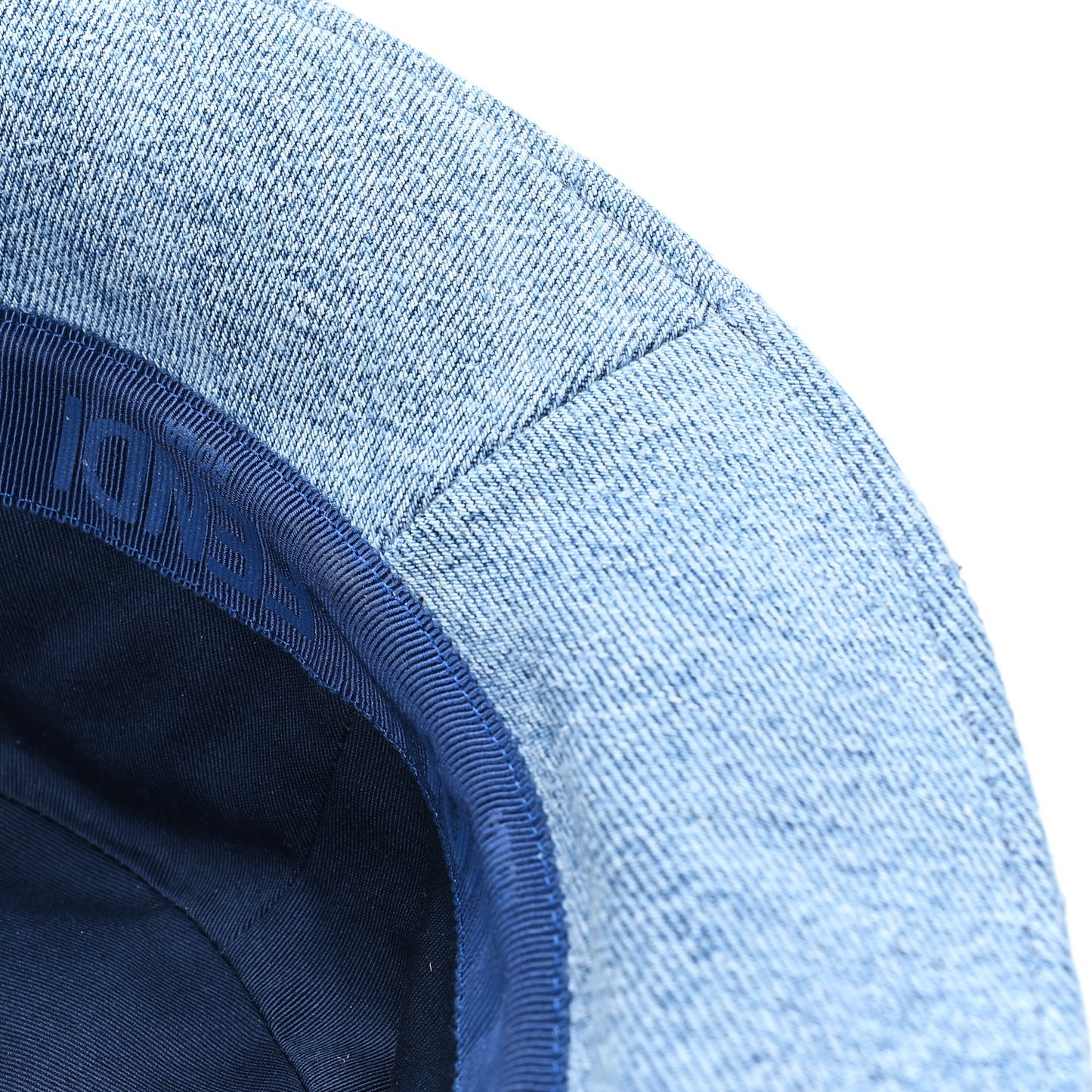 Denim Embroidered FF Bucket Hat M Blue