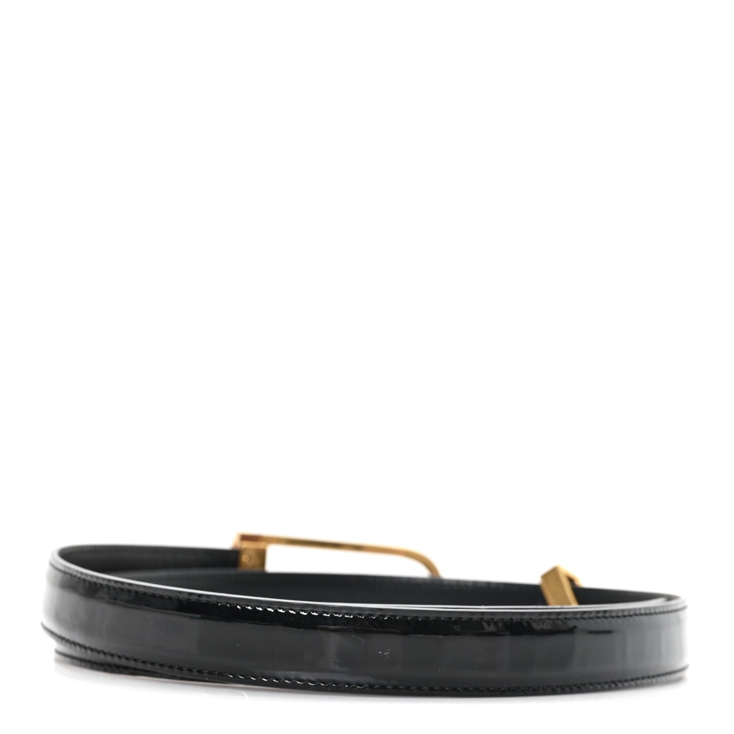 Saint Laurent Patent Buckle Belt 80 32 Black 2 of 5