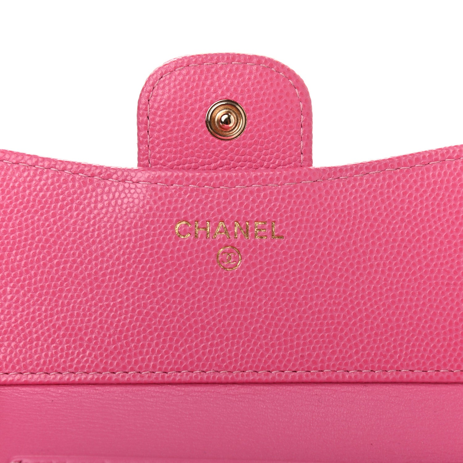 Chanel Caviar Quilted Compact Flap Wallet Pink 6 of 8