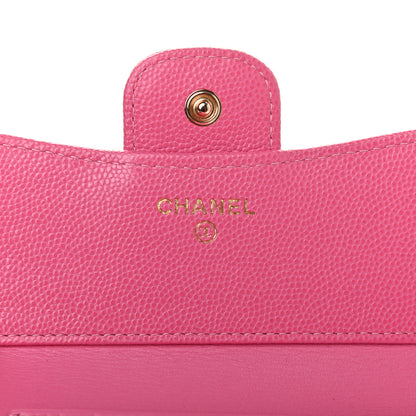 Chanel Caviar Quilted Compact Flap Wallet Pink 6 of 8