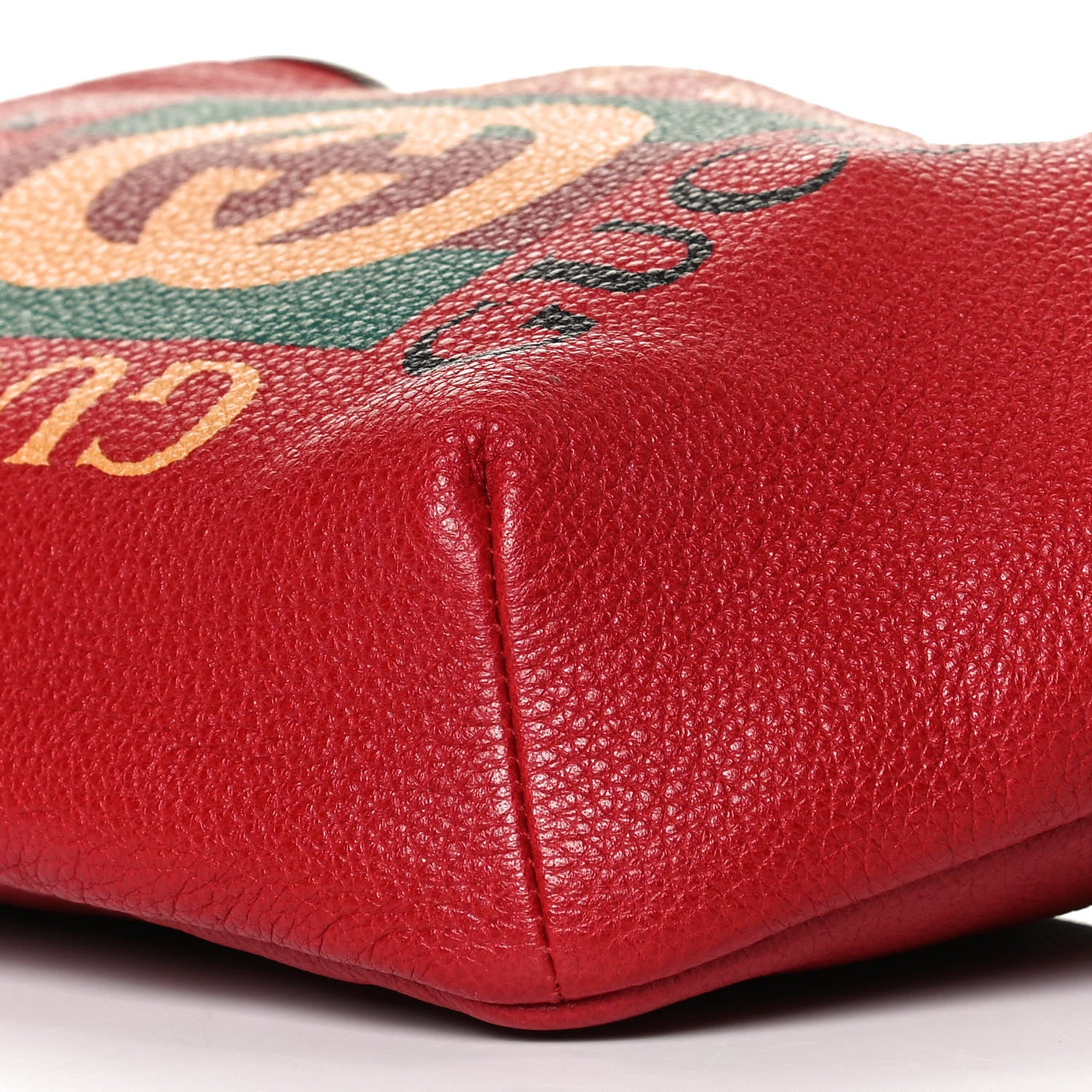 Gucci Grained Calfskin Logo Belt Bag Hibiscus Red 10 of 11
