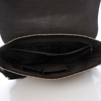 Gucci Monogram Large Flap Messenger Bag Beige Dark Brown 5 of 9