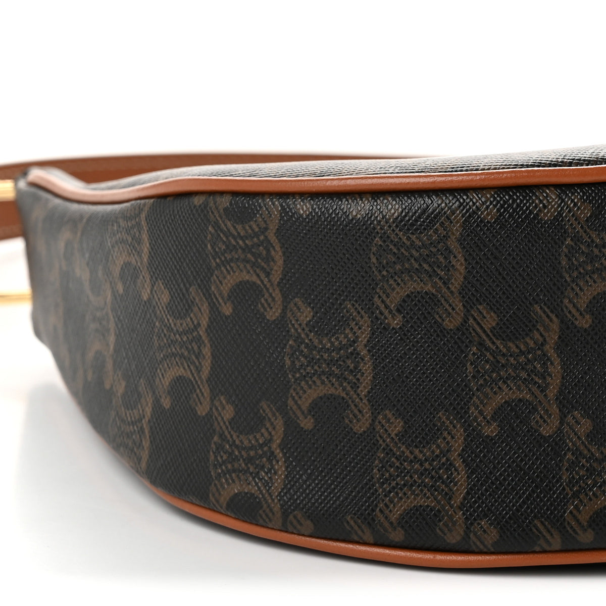 Triomphe Canvas Calfskin Ava Shoulder Bag Tan