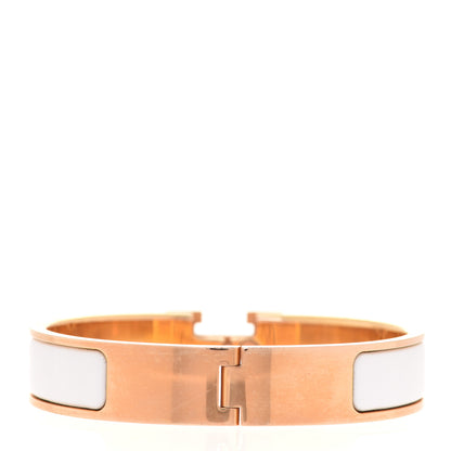 Hermes Enamel Narrow Clic Clac H Bracelet PM White 3 of 6