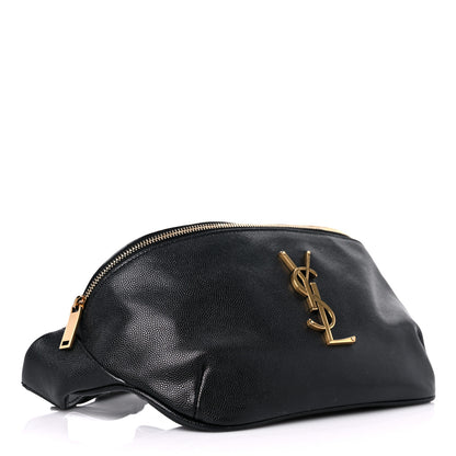 Saint Laurent Grain De Poudre Monogram Belt Bag Black 4 of 12