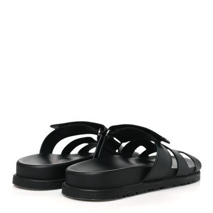 Hermes Calfskin Womens Chypre Sandals 36 Black 5 of 10