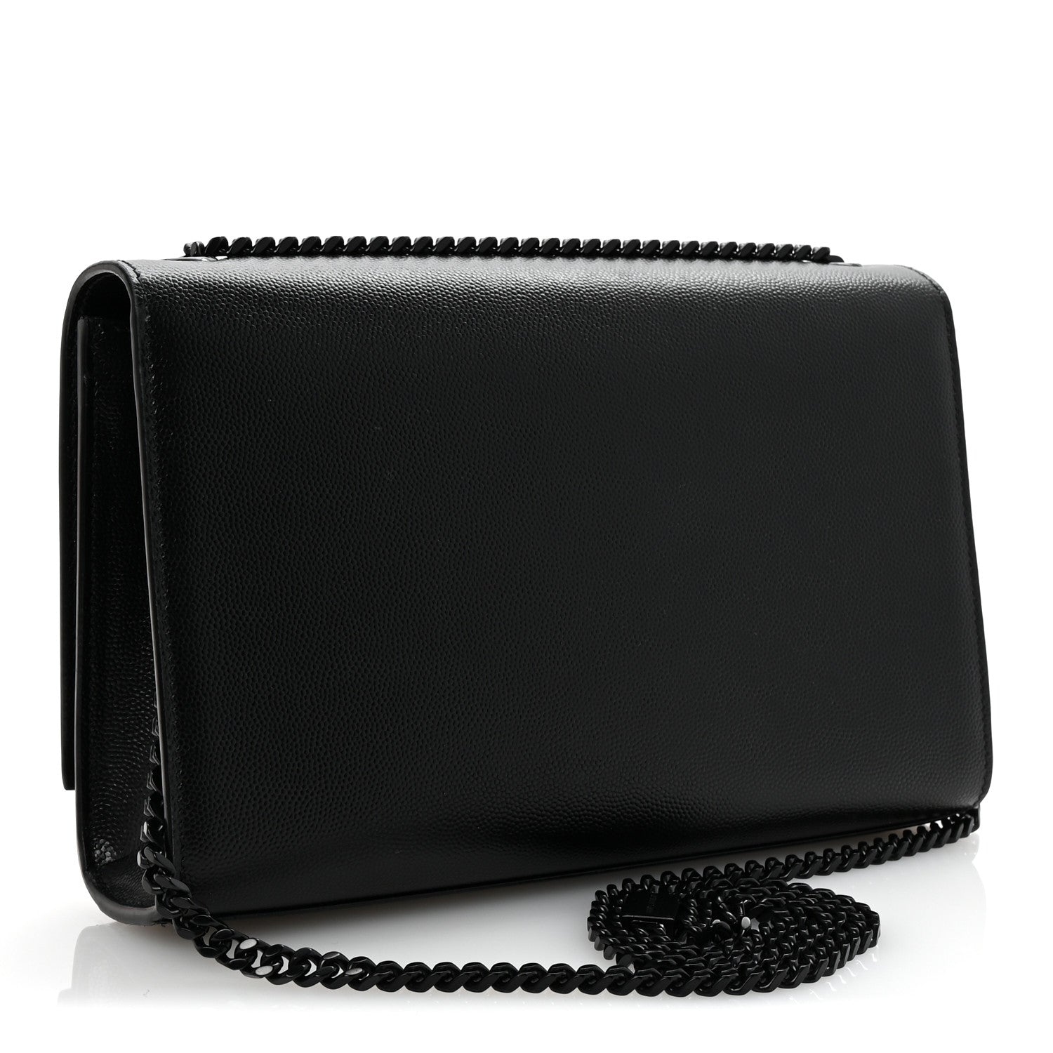 Saint Laurent Grain De Poudre Medium Classic Monogram Monochrome Kate Satchel Black 3 of 9