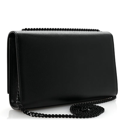 Saint Laurent Grain De Poudre Medium Classic Monogram Monochrome Kate Satchel Black 3 of 9