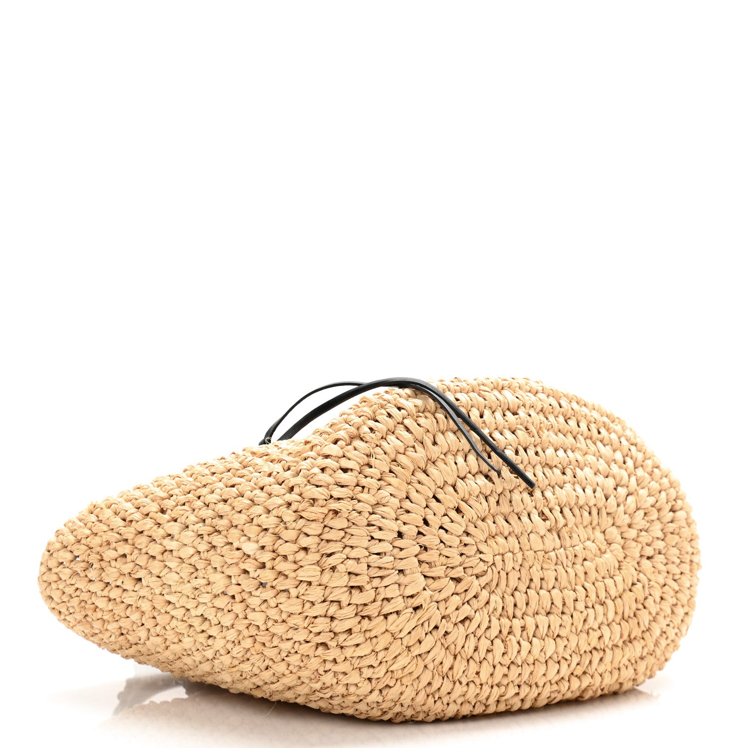 Balenciaga Raffia Calfskin Panier Basket Tote Natural 4 of 12