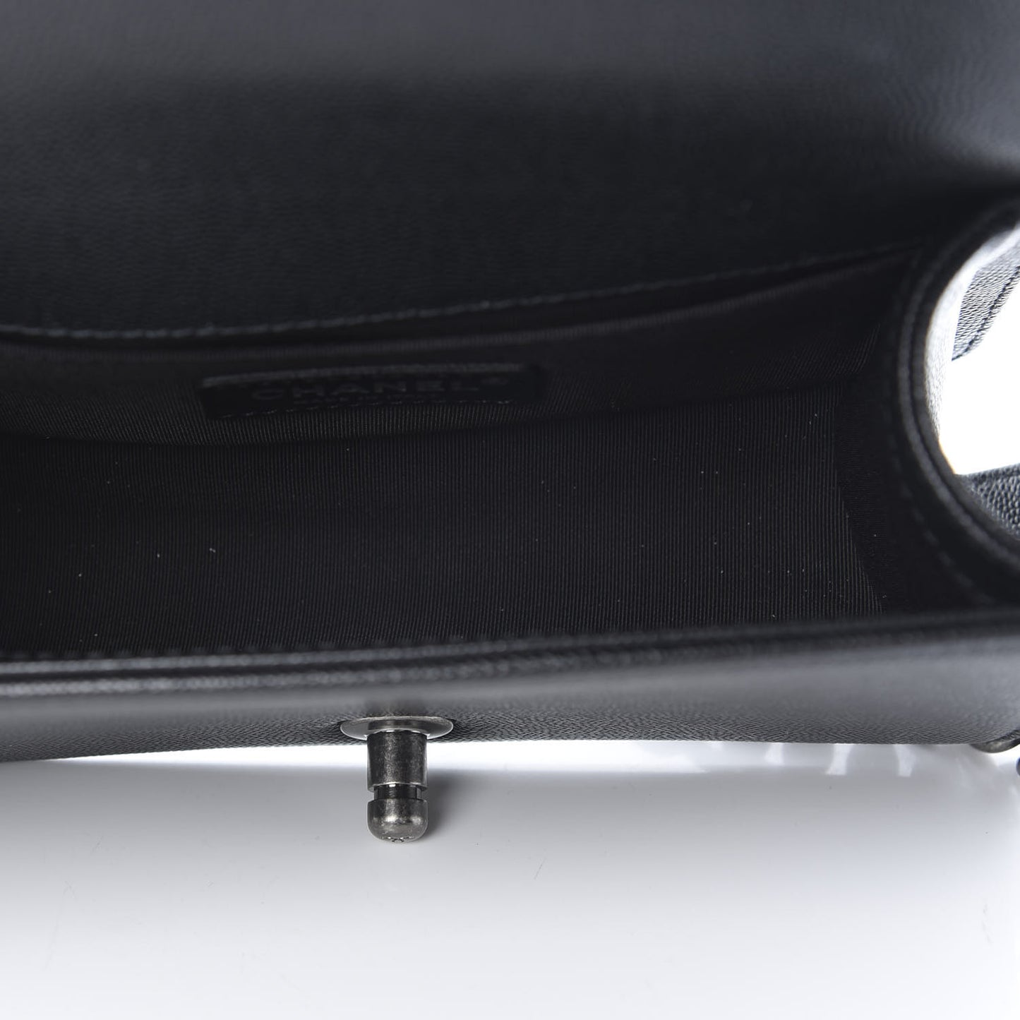 Caviar Quilted Small Boy Flap Black