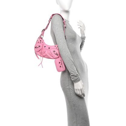 Balenciaga Agneau Arena Le Cagole Shoulder Bag XS Candy Pink 2 of 12